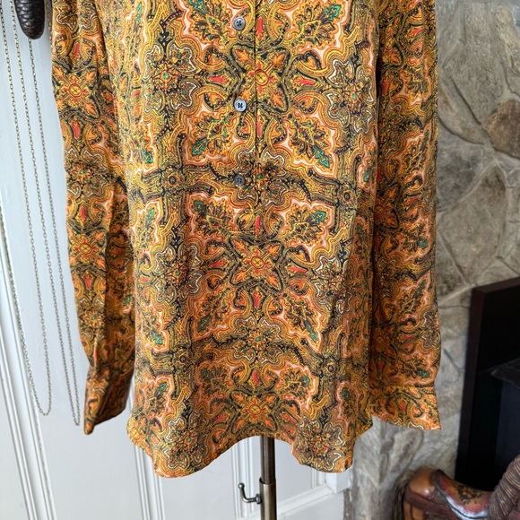 Equipment Femmé Silk Paisley Long Sleeve Blouse Large - Picture 5 of 7